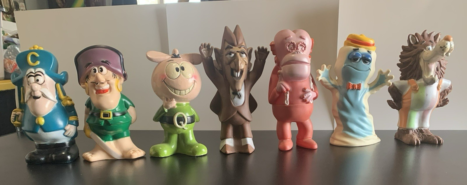 Vintage 1970s Monster Cereal & Cap\'n Crunch & Quisp Figures, Instant Collection