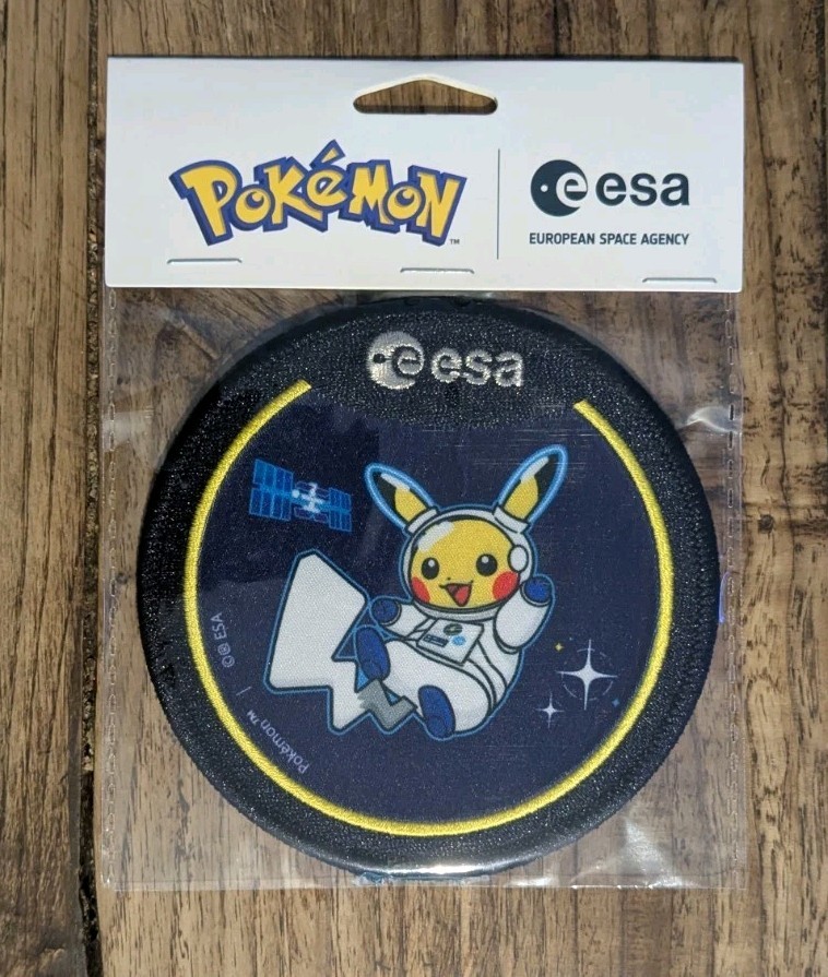 Ultra Rare Limited Pokemon ESA 2026 Embroidered Pikachu Astronaut Patch