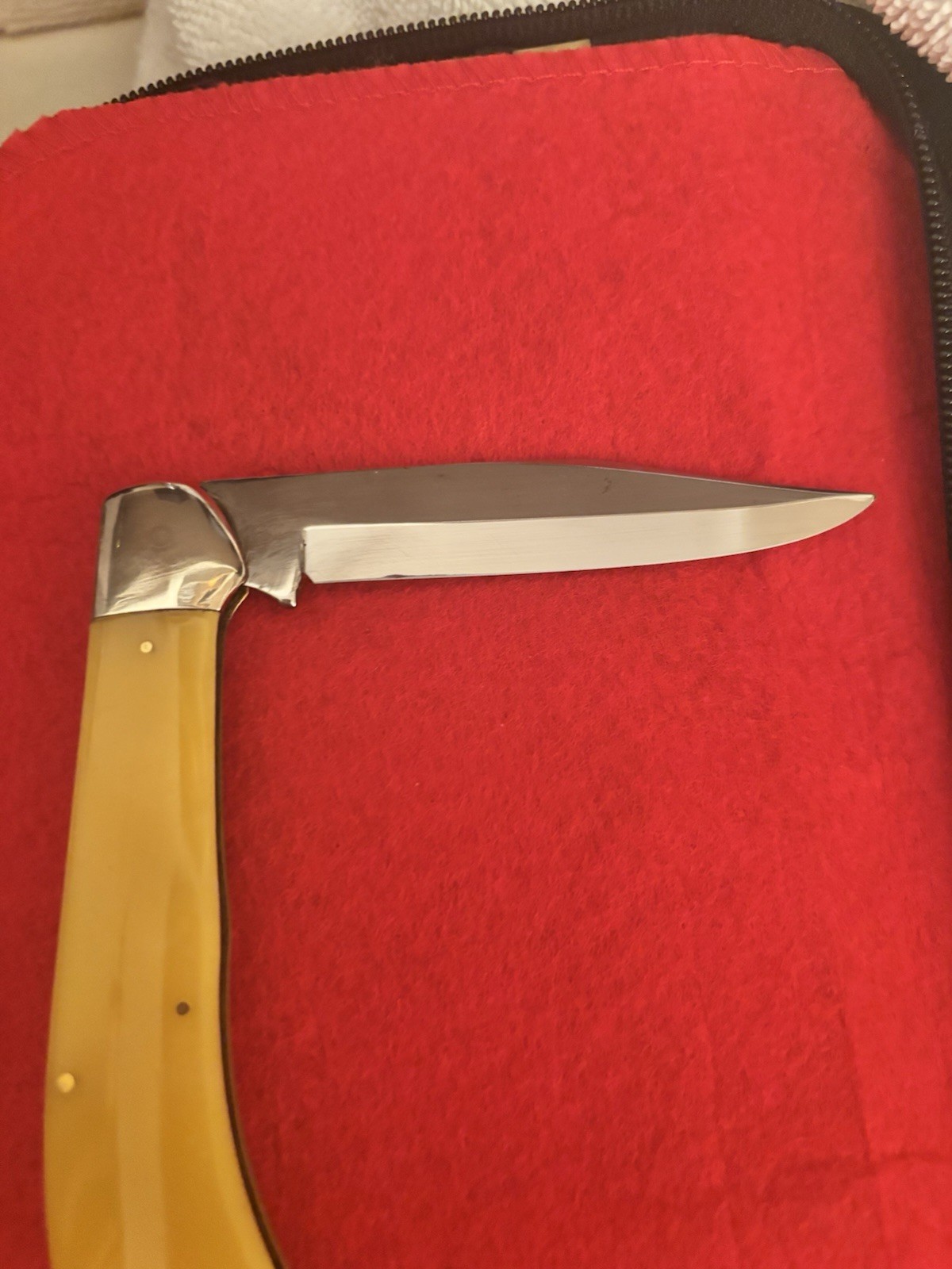 Vintage Case Tested Knife 1920-1940 Saddlehorn Beautiful Yellow Handle Excellent