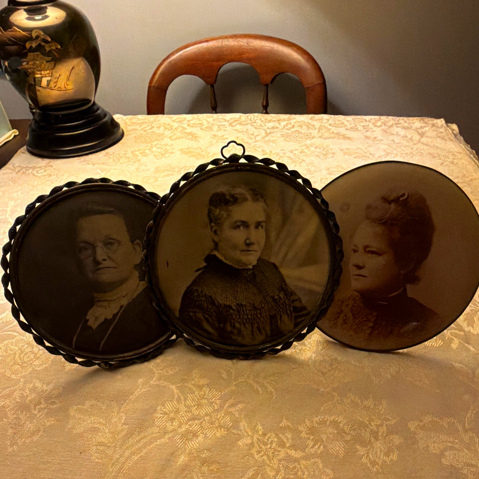 Victorian Ornate Portraits painted on tintypes 1853/1870’s 