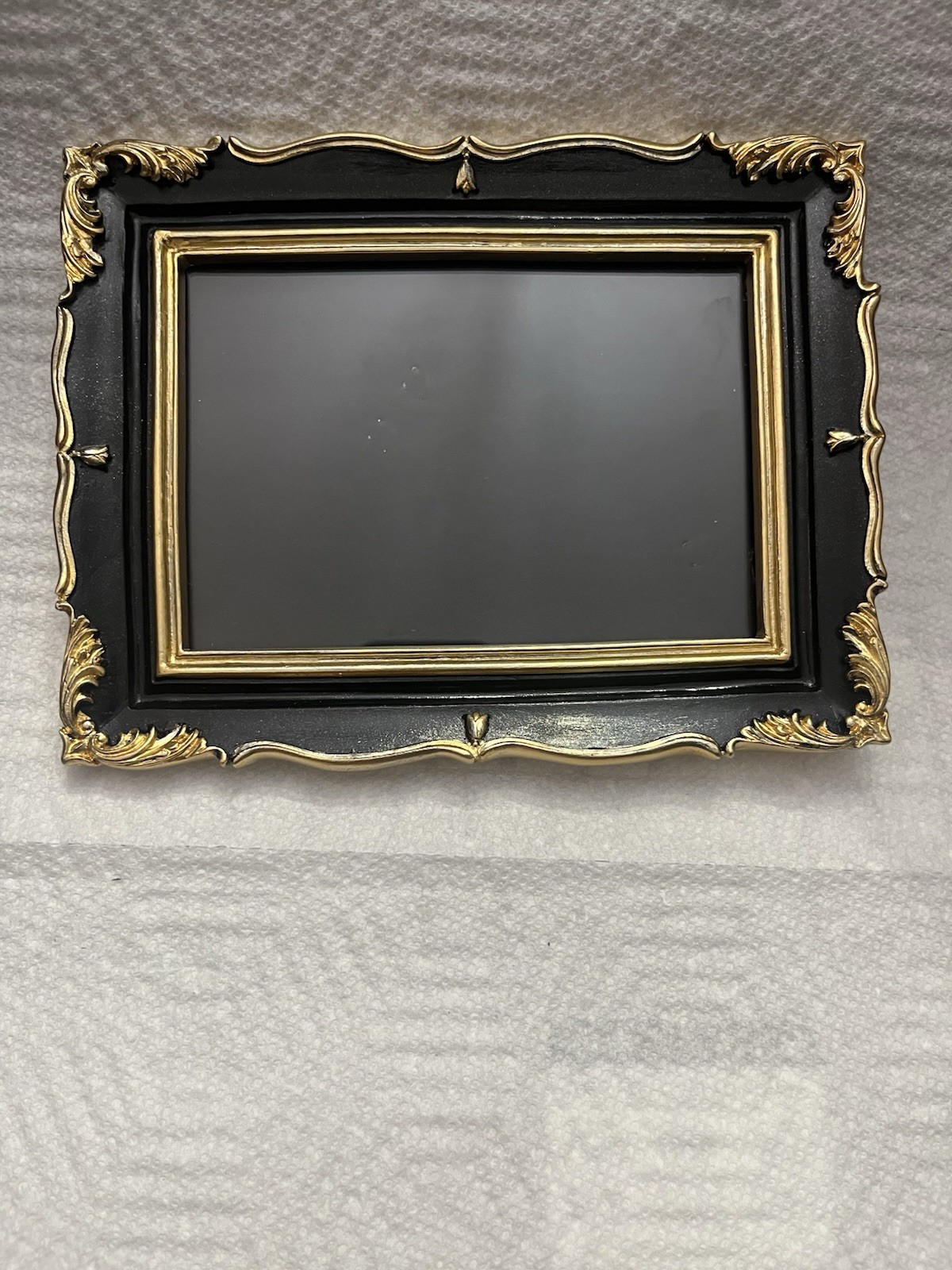 Picture Frame Black, Vintage Ornate Design 5x7
