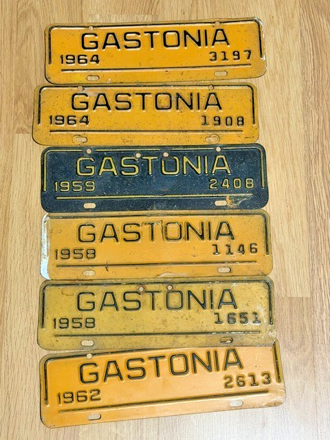 VTG Tag Topper GASTONIA CITY NC Early North Carolina License Plate Choose Yr