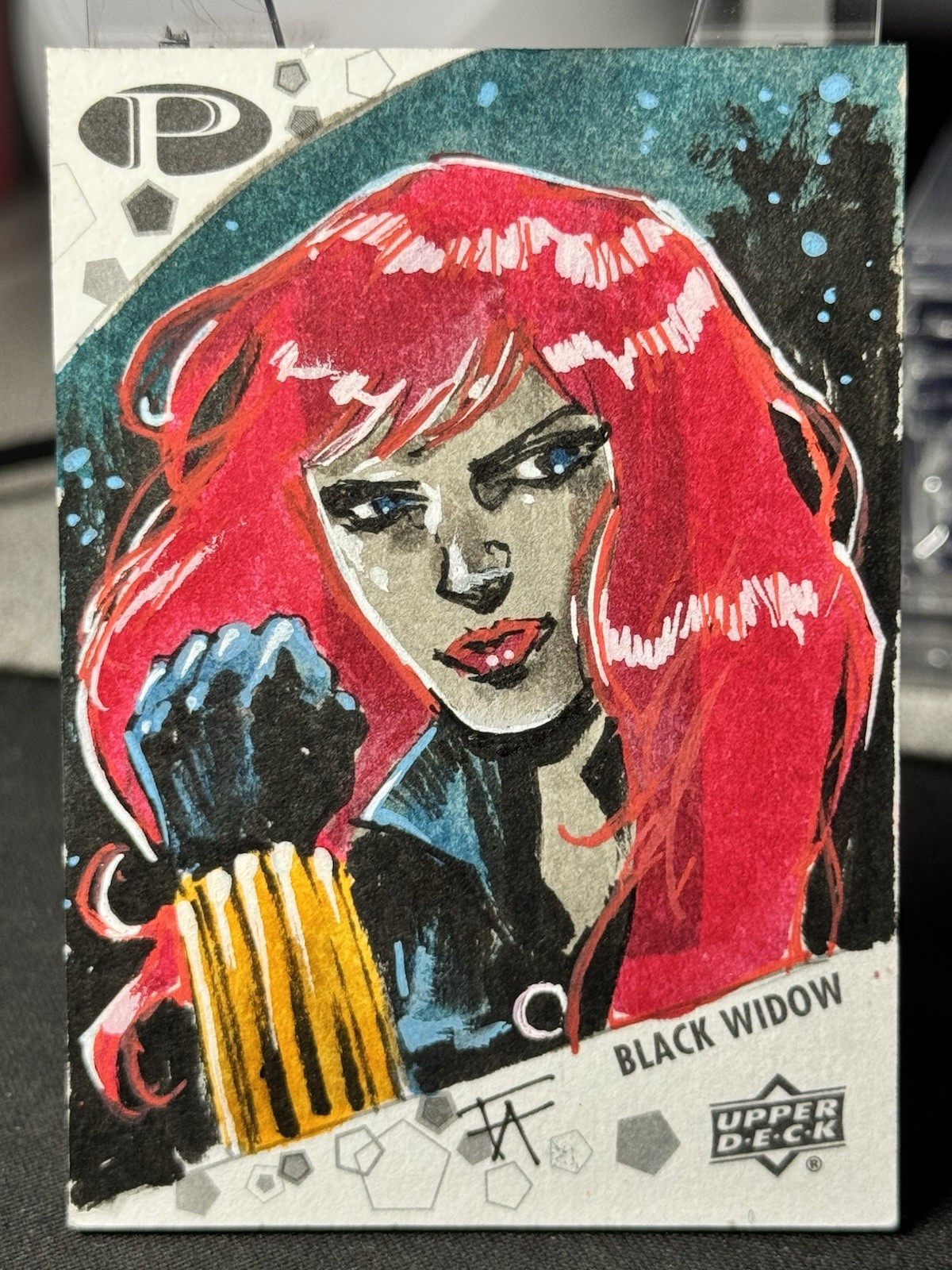 BLACK WIDOW 2021 Upper Deck Marvel Premier 1/1 Fabiano Ambu #SKT Auto Sketch