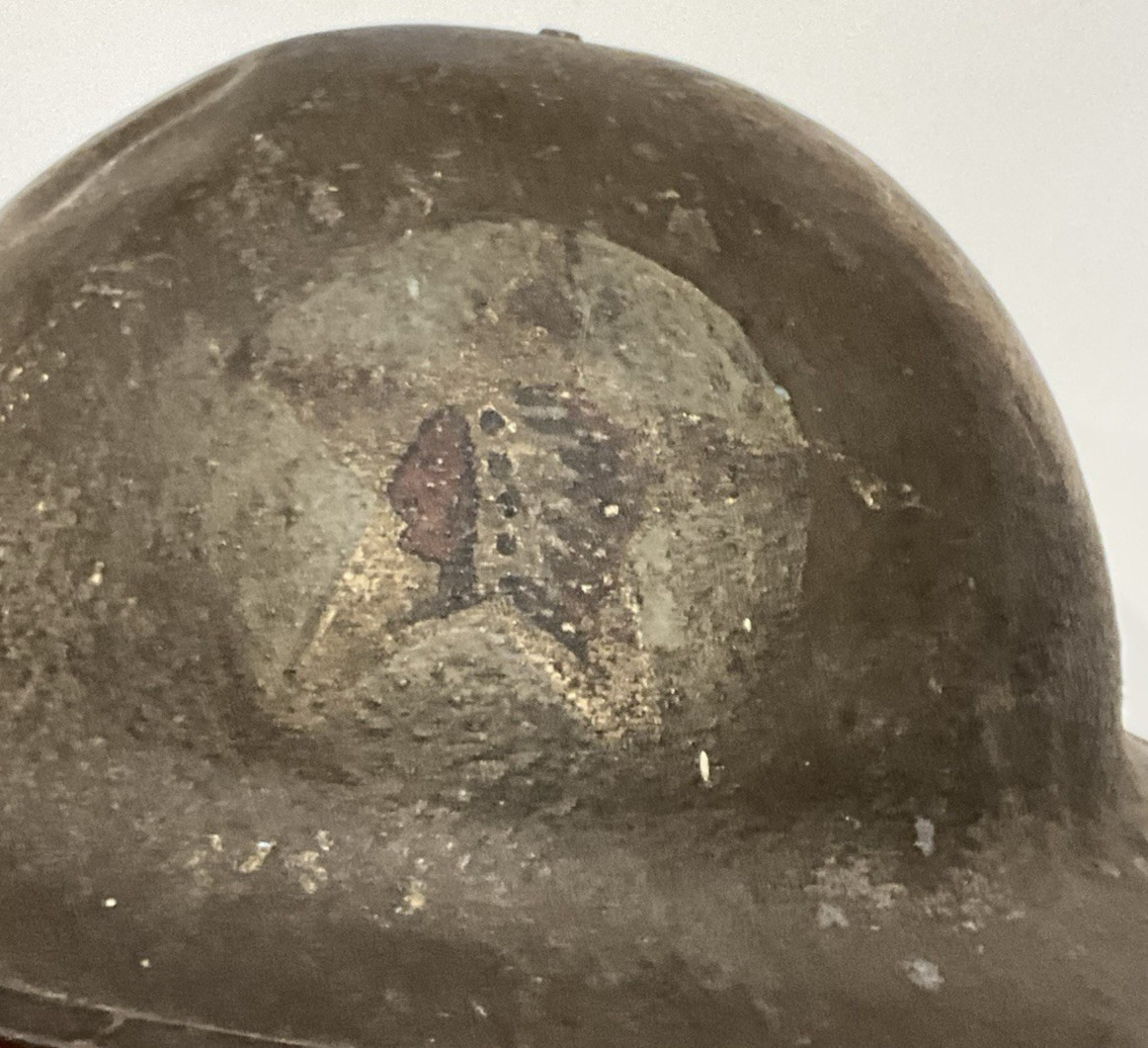 WWI Era U.S. Army AEF M1917 Helmet, Liner & Hand Painted  2nd Infantry Division
