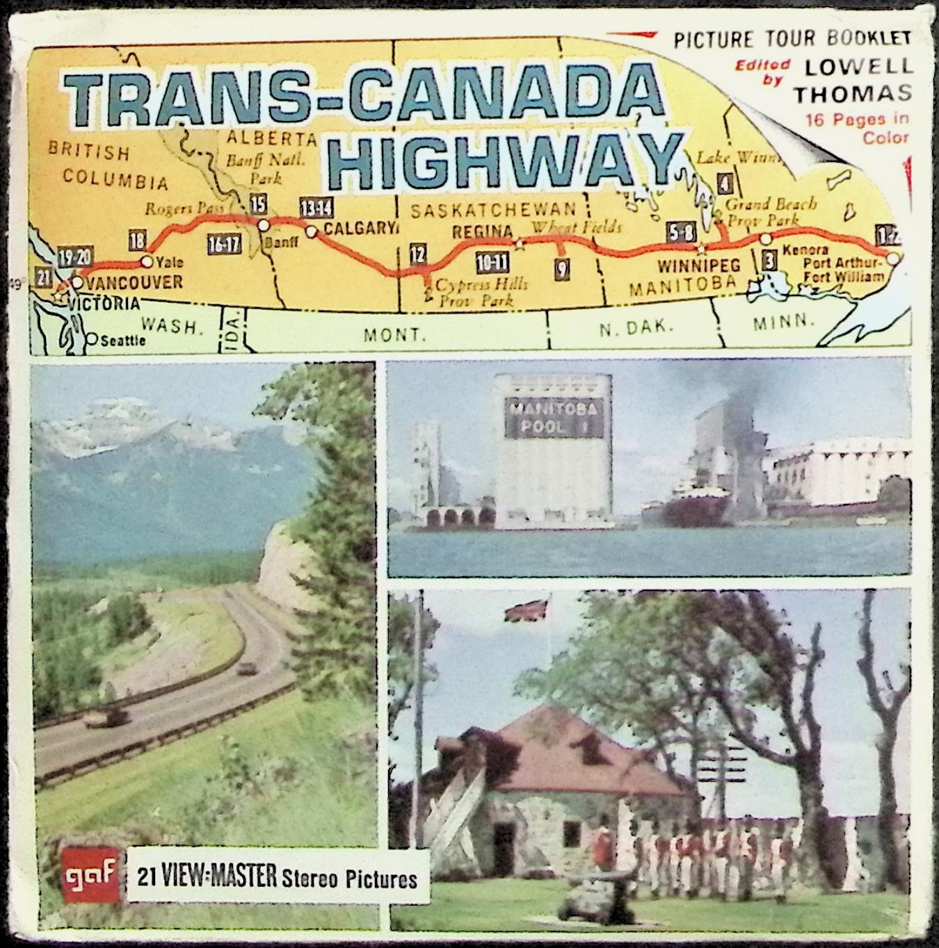 Trans-Canada Highway Ontario To British Columbia 3d View-Master 3 Reel Packet