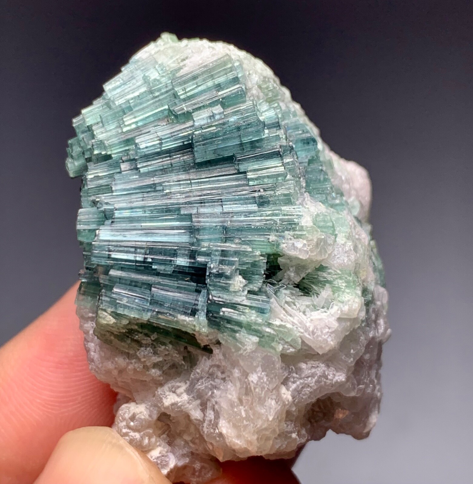 224 Cts Natural Tourmaline Crystal Bunch with Lepidolite from Afghanistan.