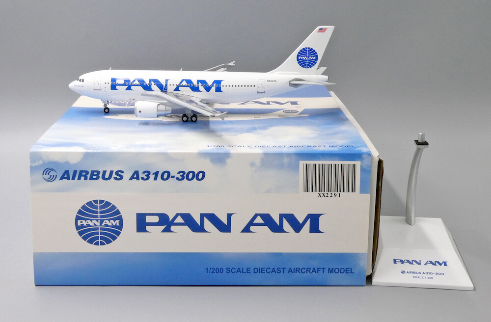 JC Wings XX2291 Pan Am American Airbus A310-300 N824PA Diecast 1/200 Jet Model