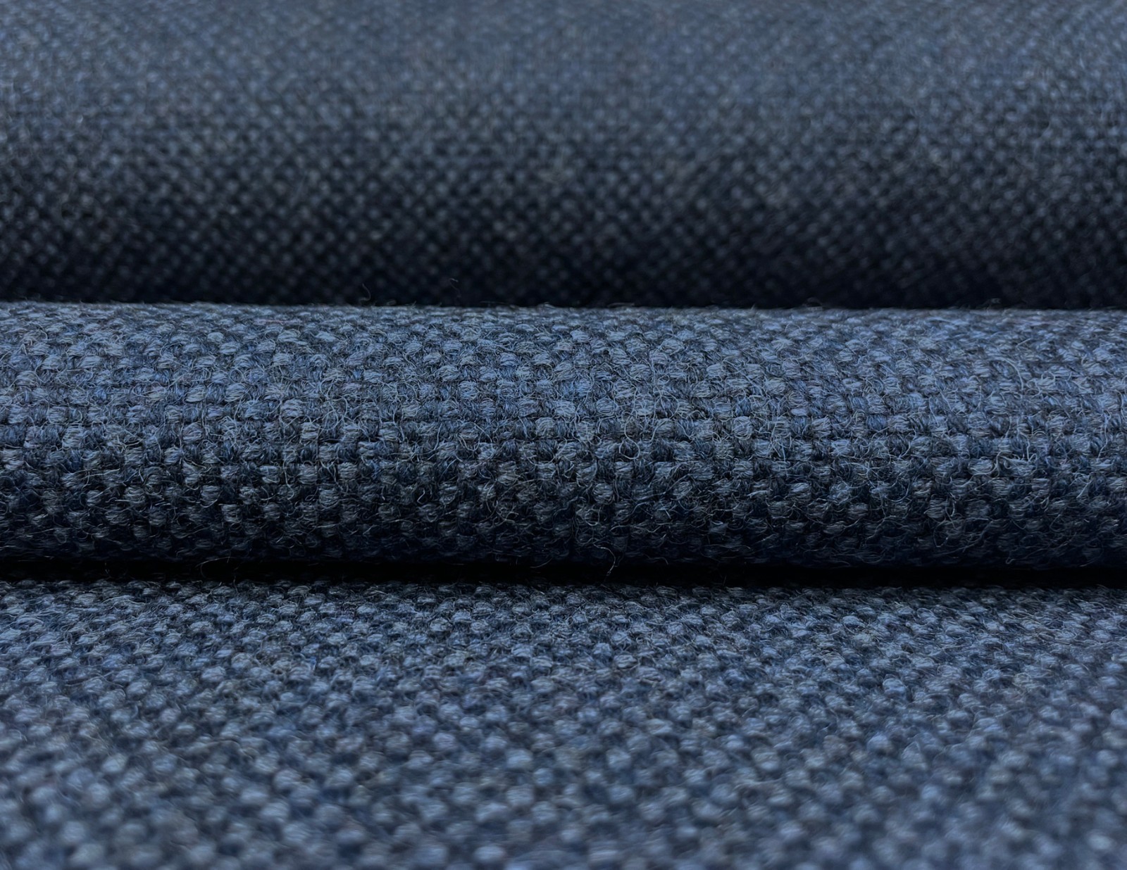 1.75 yd Maharam Firma  Sealift Deep Blue MCM Woven Wool Upholstery Fabric