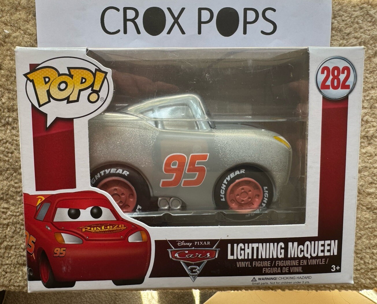 RARE Grey Lightning McQueen CARS 282 Funko Pop Vinyl New in Mint Box + P/P