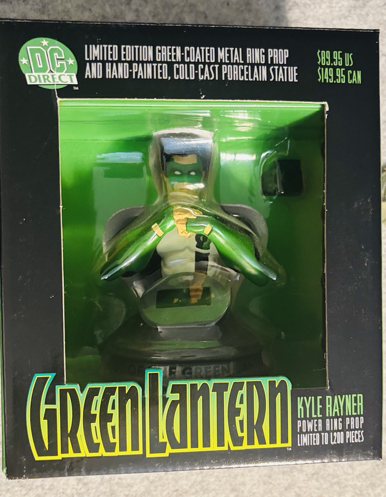DC Direct Green Lantern Kyle Rayner Ring Prop Limited Edition Metal Porcelain
