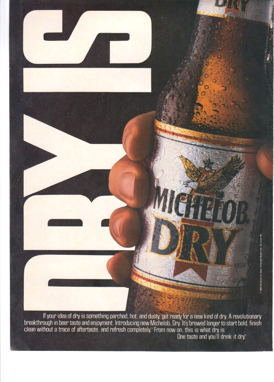 1984 Michelob Dry Beer Print Ad 8\