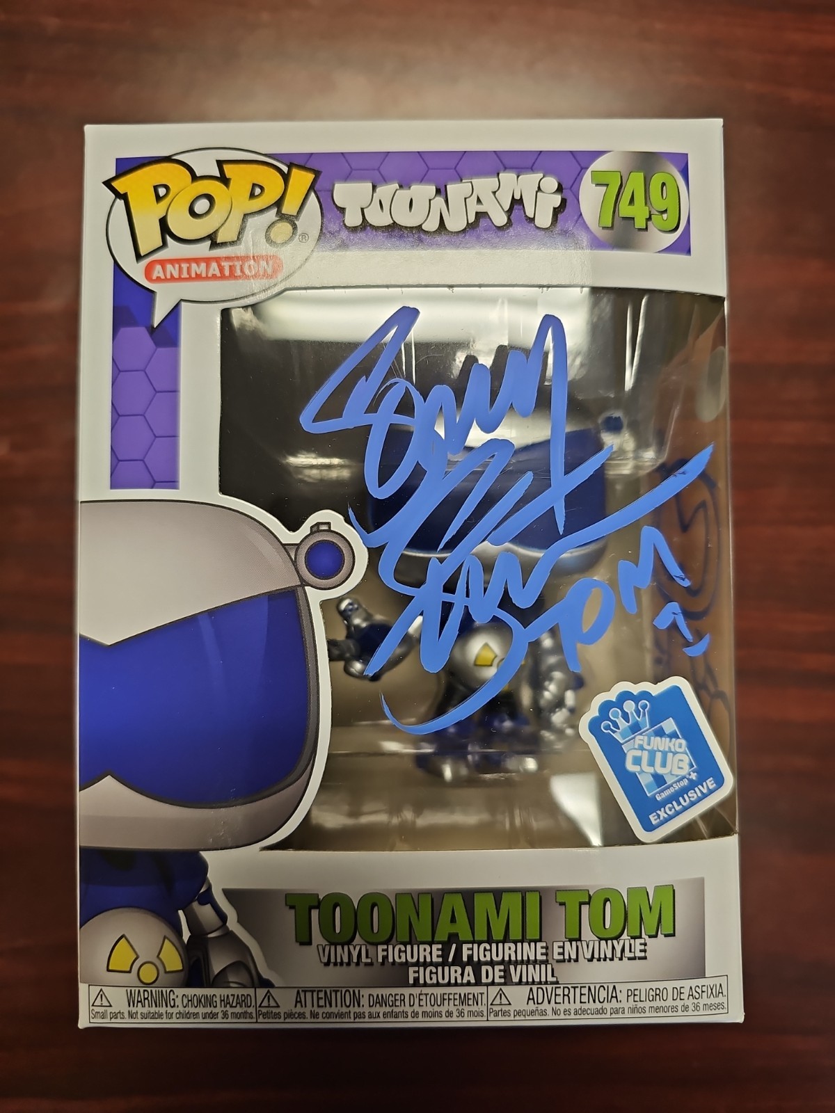 SIGNED Funko Pop Vinyl: Toonami Toonami Tom GameStop (Exclusive) #749