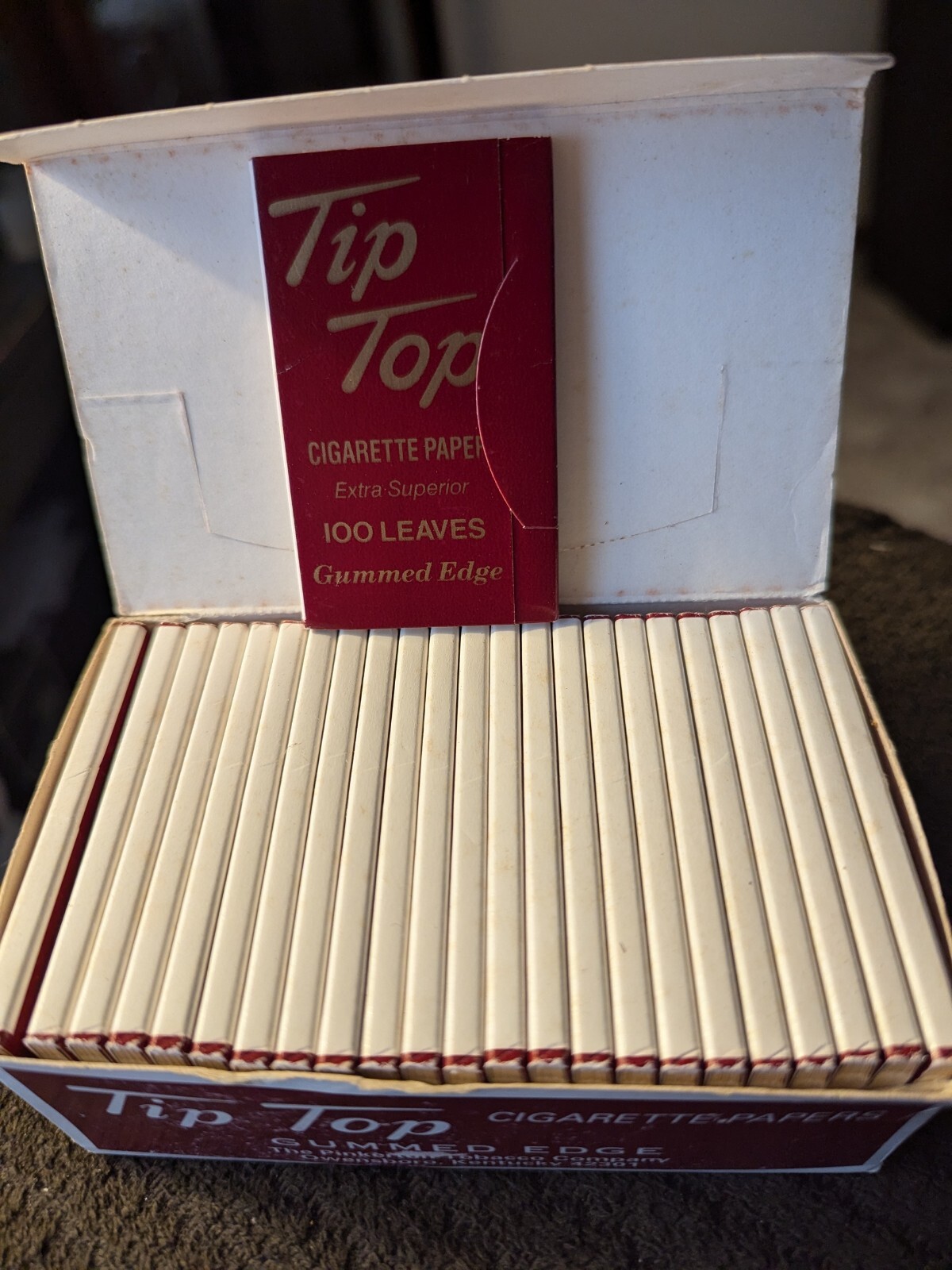 Vintage Pinkerton Tobacco Company Tip Top Cigarette Papers- 1 Full Box Of 2...