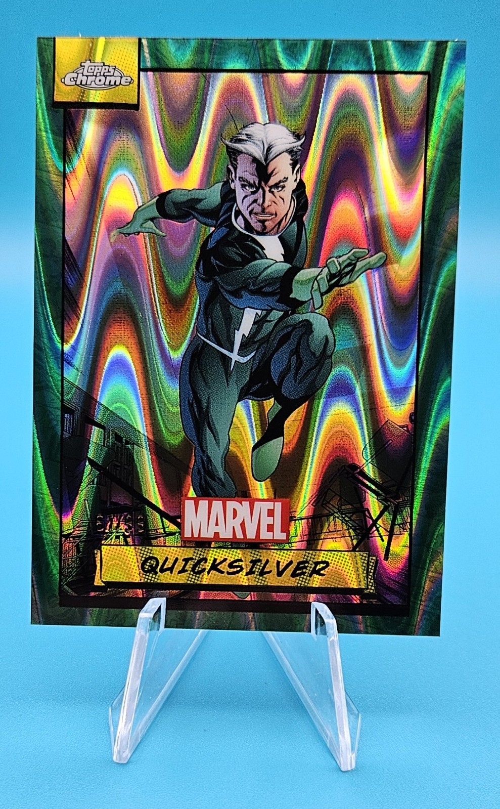 2024 Topps Chrome Marvel Quicksilver Gamma Ray Wave Refractor #34  #/99  001