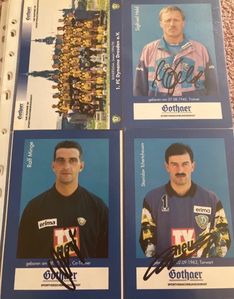 Dynamo Dresden 1994/1995 Autograph Cards Lot of 21 Rare HTF