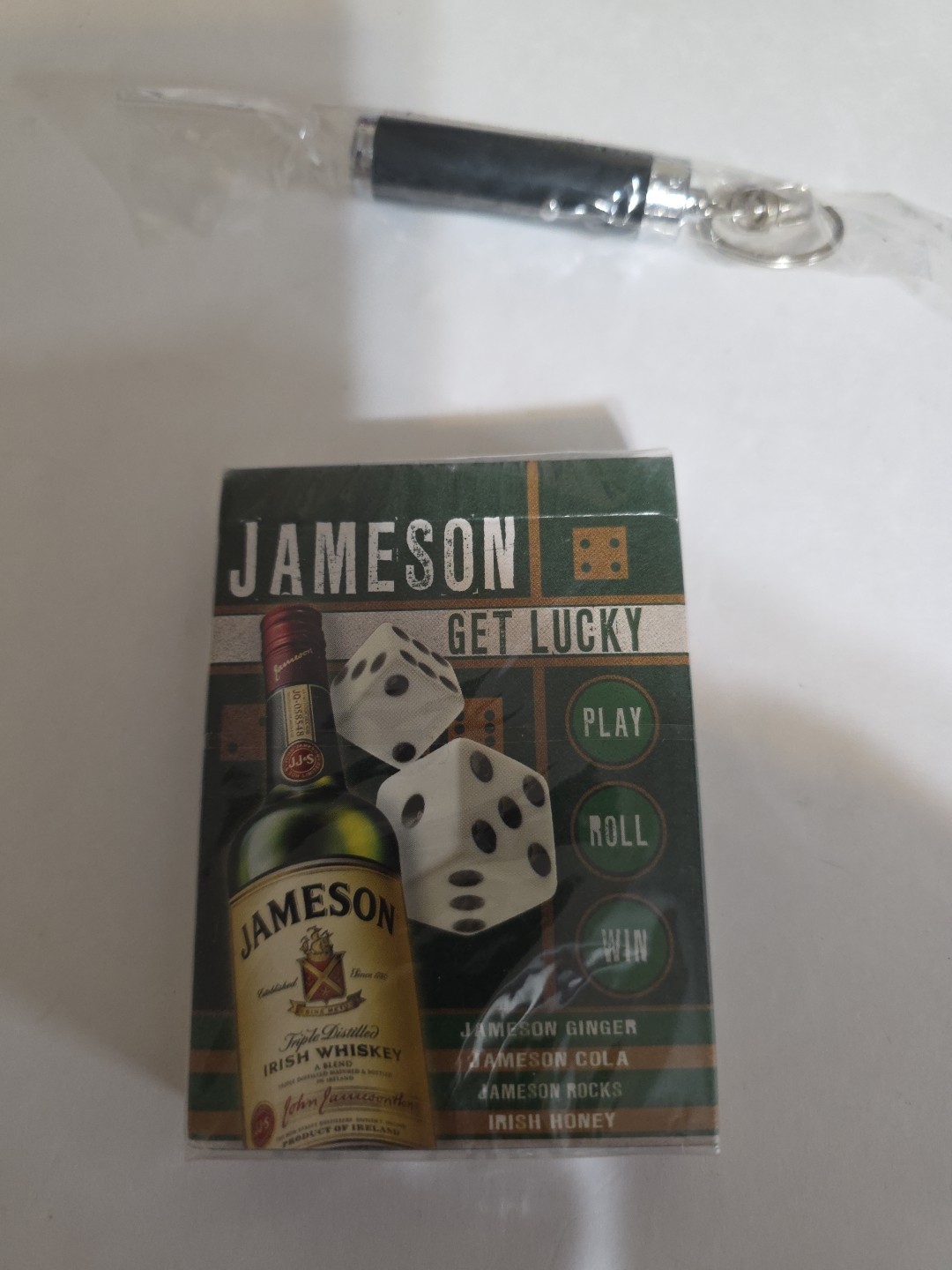 Jameson Irish Whiskey 2008 Promotional Card Game Get Lucky Sealed Plus Keychain 