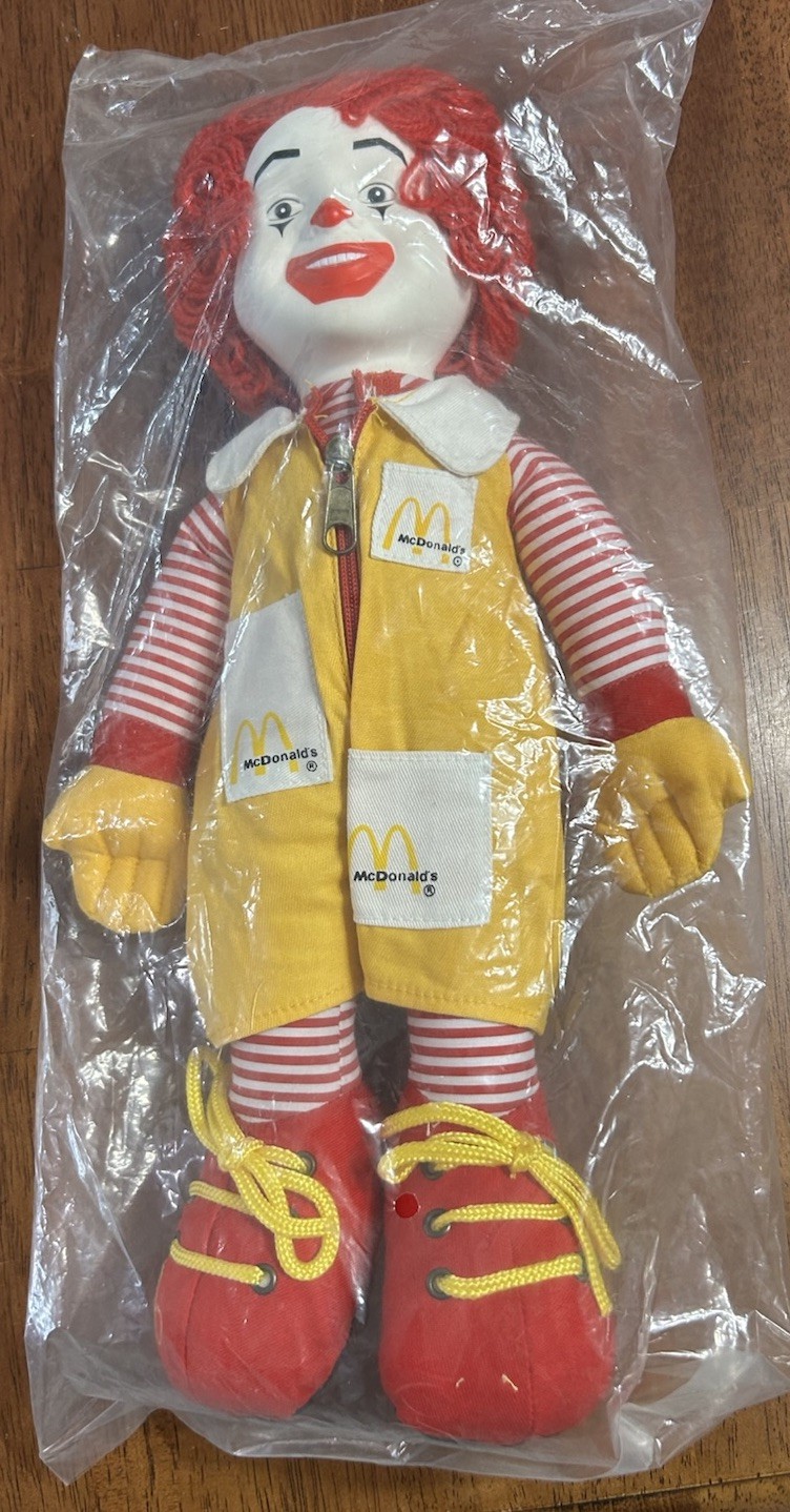 Vintage Ronald McDonald Plush Doll 1984 15