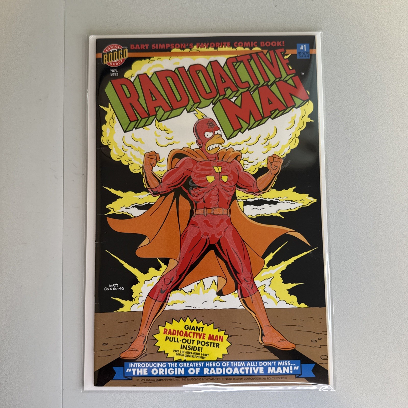 Radioactive Man # 1 comic groening bart simpson Bongo 1993