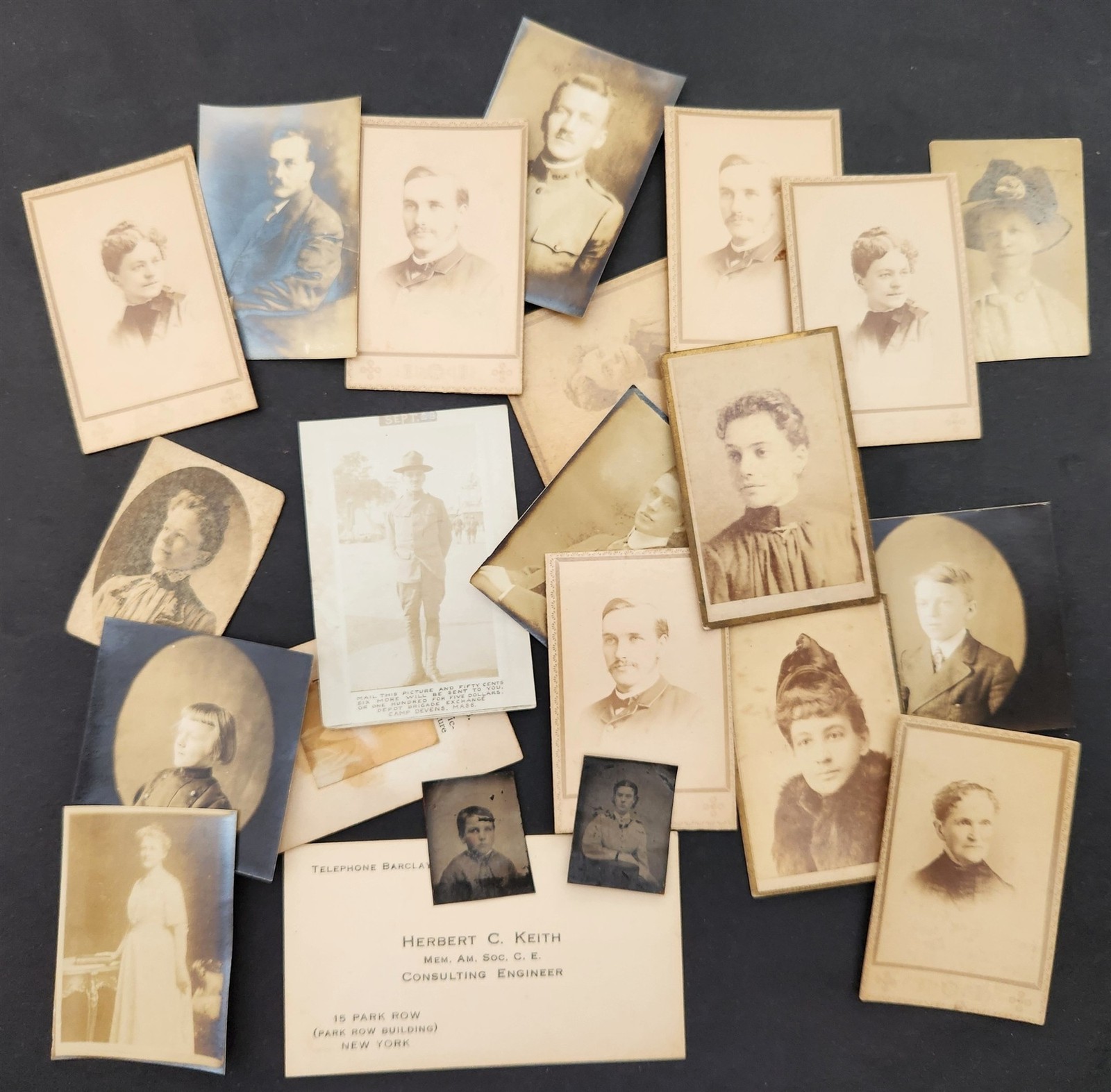 1890s–1910s antique PHOTO LOT braintree ma HERBERT C KEITH FAMILY portraits 
