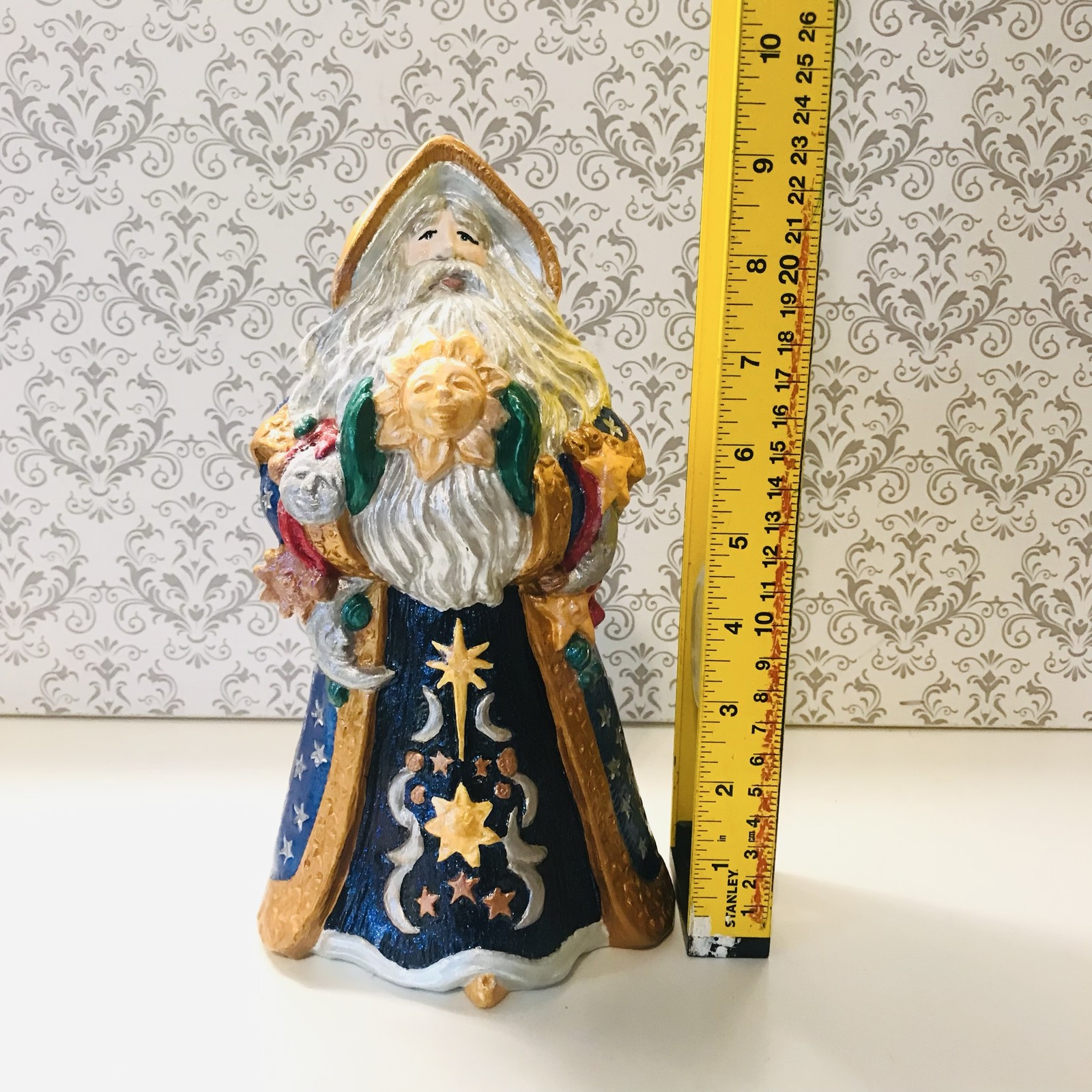 ❗️Rare Vintage Celestial Santa Ceramic Figurine Moon Stars Sun Wizard Christmas