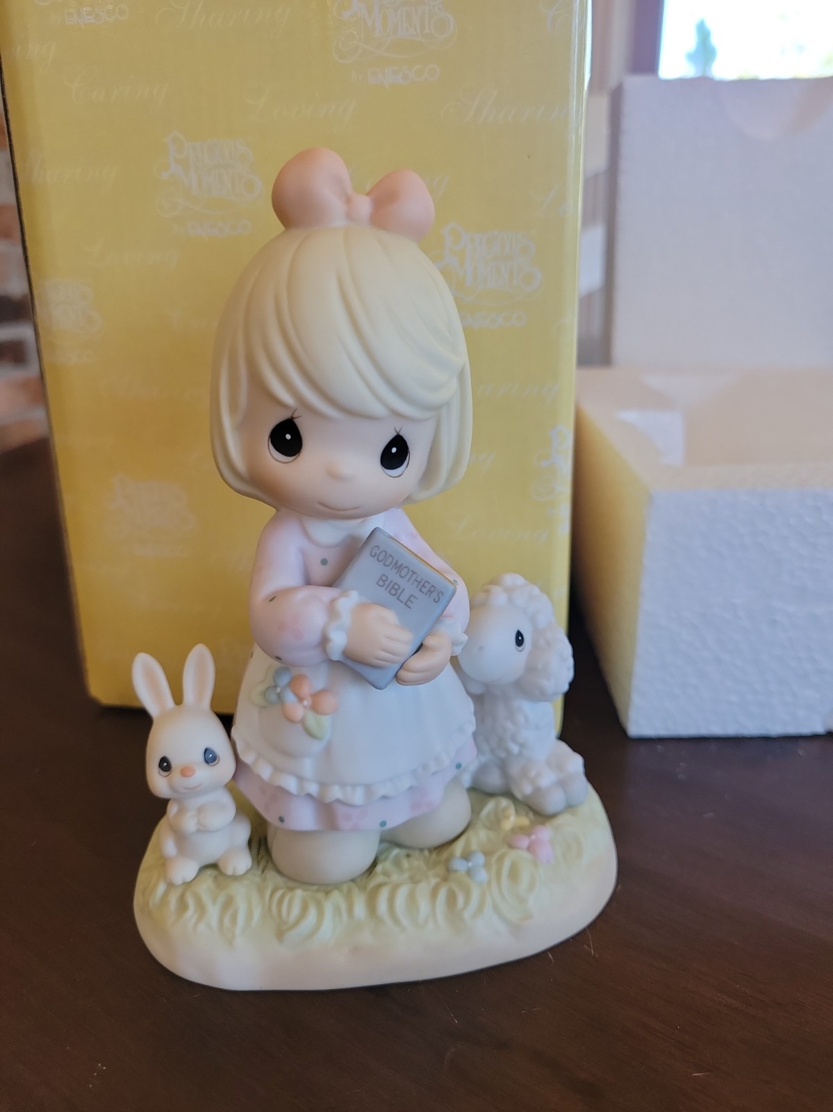 Precious Moments Blessed With A Loving Godmother 2000 Bunny Lamb 795348 Precious Moments Blessed With A Loving Godmother 2000 Bunny Lamb 795348