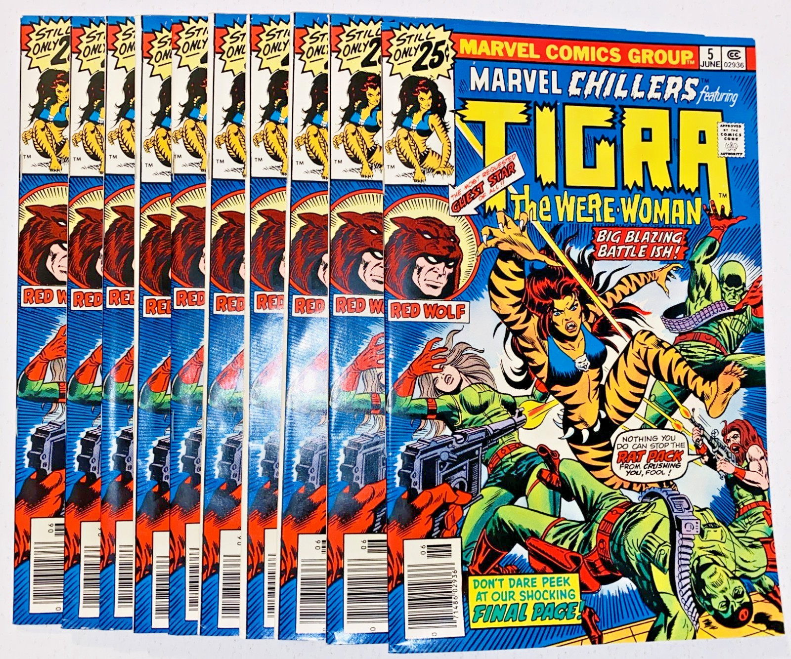Marvel Chillers #5 Lot of 10, Warehouse Find (Marvel, 1976) All Uncirculated