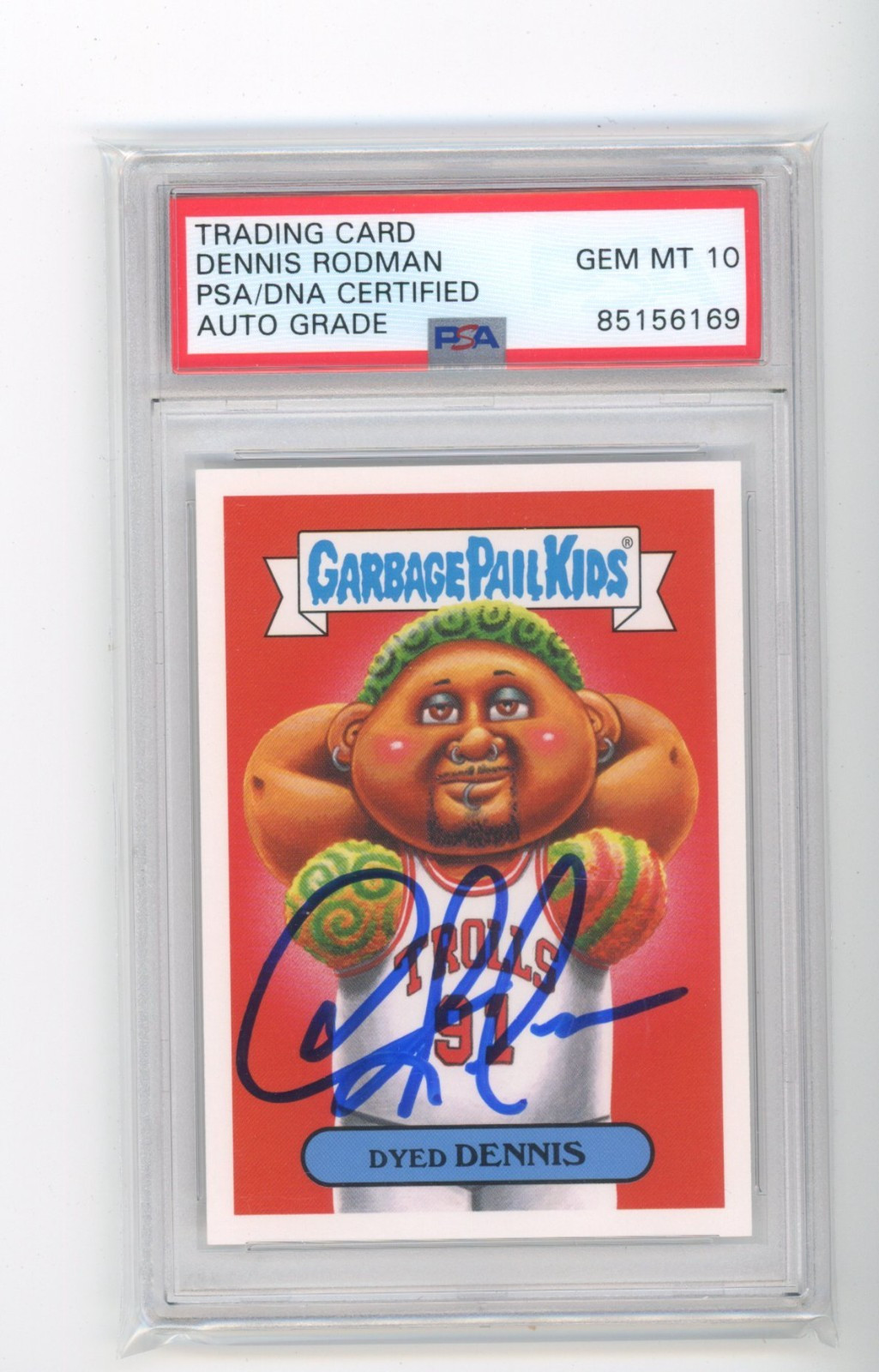 2019 Garbage Pail Kids We Hate the '90s Dyed Dennis #7a AUTO GRADE PSA 10