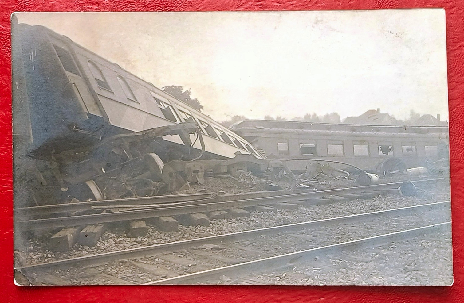 RPPC Train Wreck Derailment Scene Rail Yard Railroad Disaster RPPC Train Wreck Derailment Scene Rail Yard Railroad Disaster