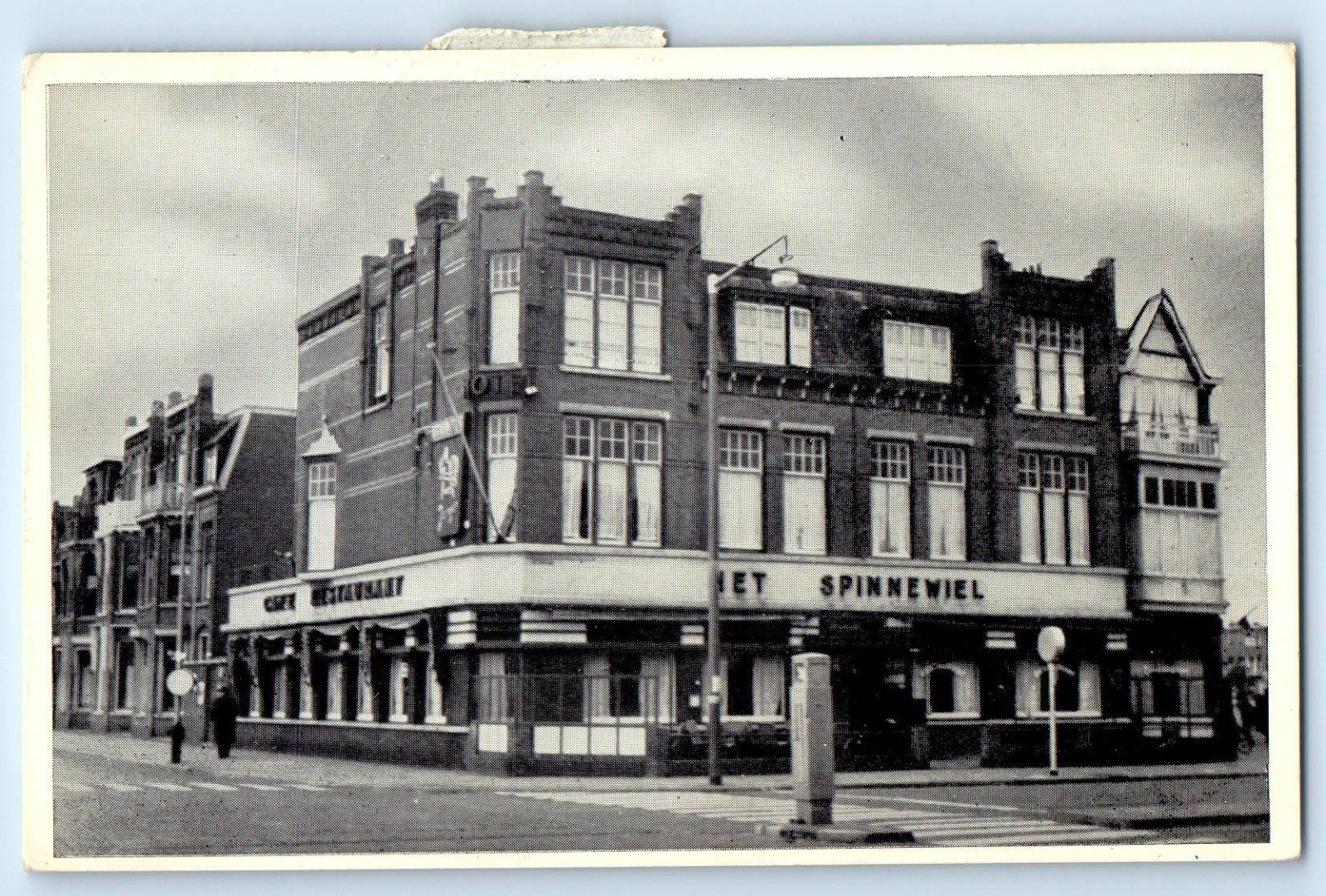 Den Haag Netherlands Postcard Hotel Cafe Restaurant Het Spinnewiel c1950's