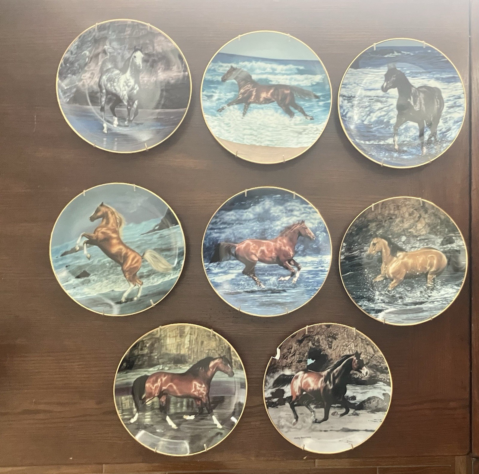 Danbury Mint Free Spirts Collection Of Eight Plates