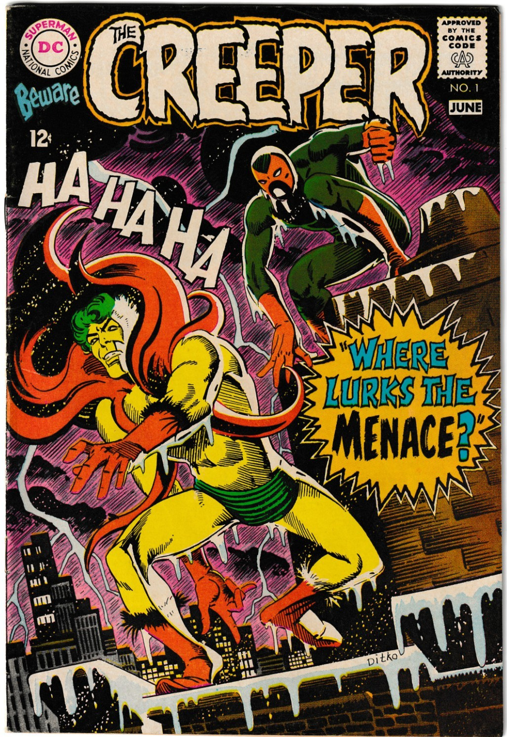 Beware the Creeper #1 FN 6.0 DC Silver Age Comics 1968 Steve Ditko