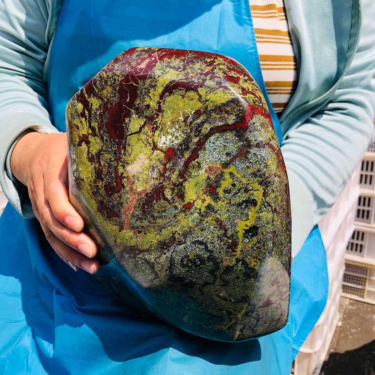 20.59LB Natural Dragon Blood Stone quartz crystal freeform specime mineral heali