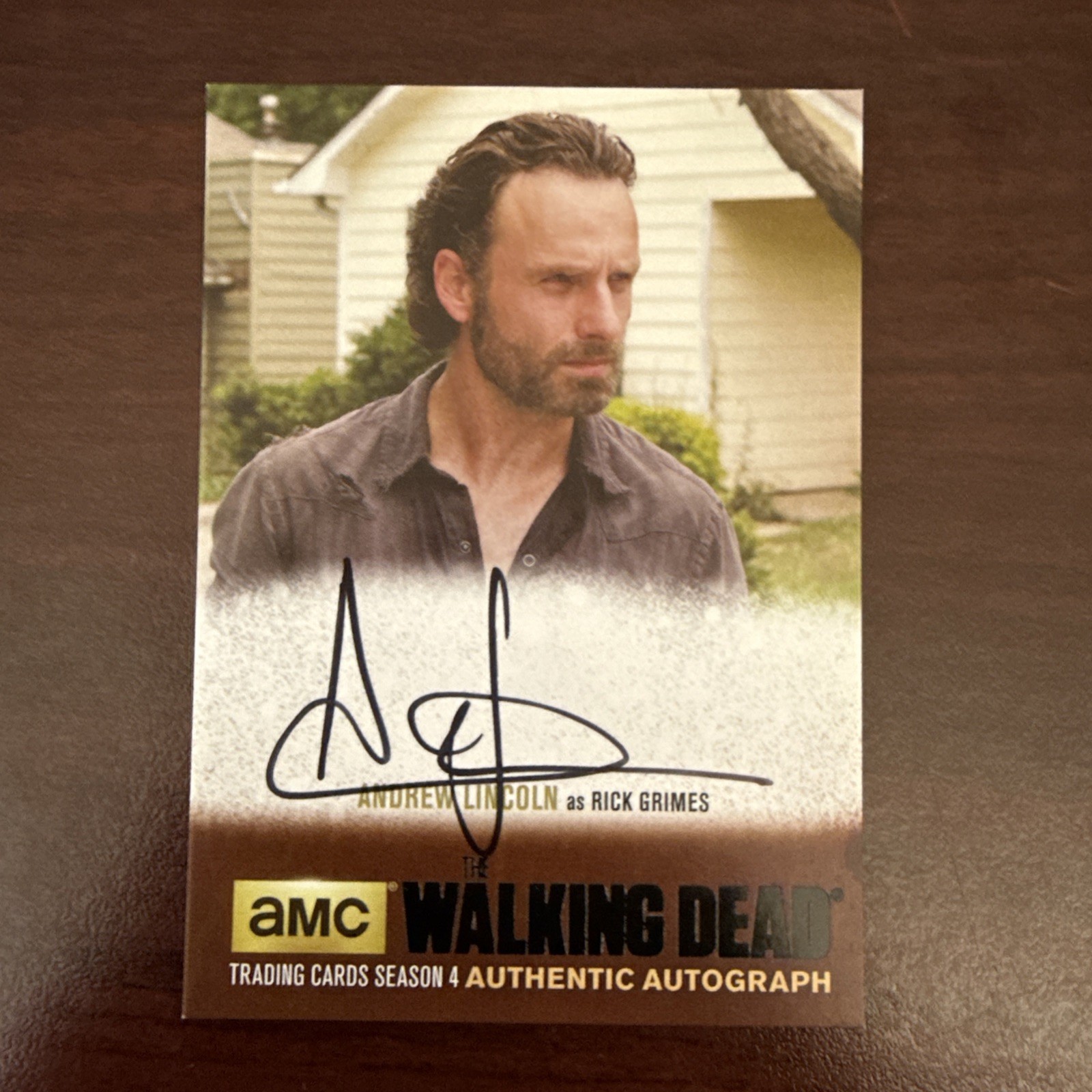 Cryptozoic The Walking Dead Season 4 Auto of Andrew Lincoln as Rick Grimes AL1