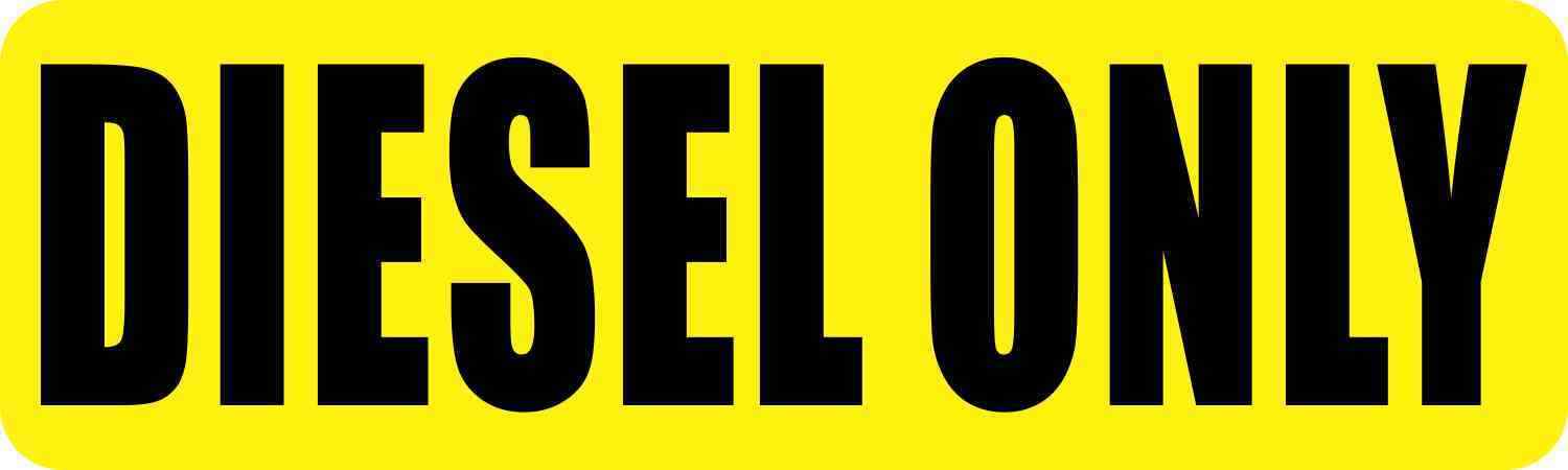 10x3 Diesel Only Sticker Vinyl Vehicle Fuel Sign Caution Decal Truck Stickers