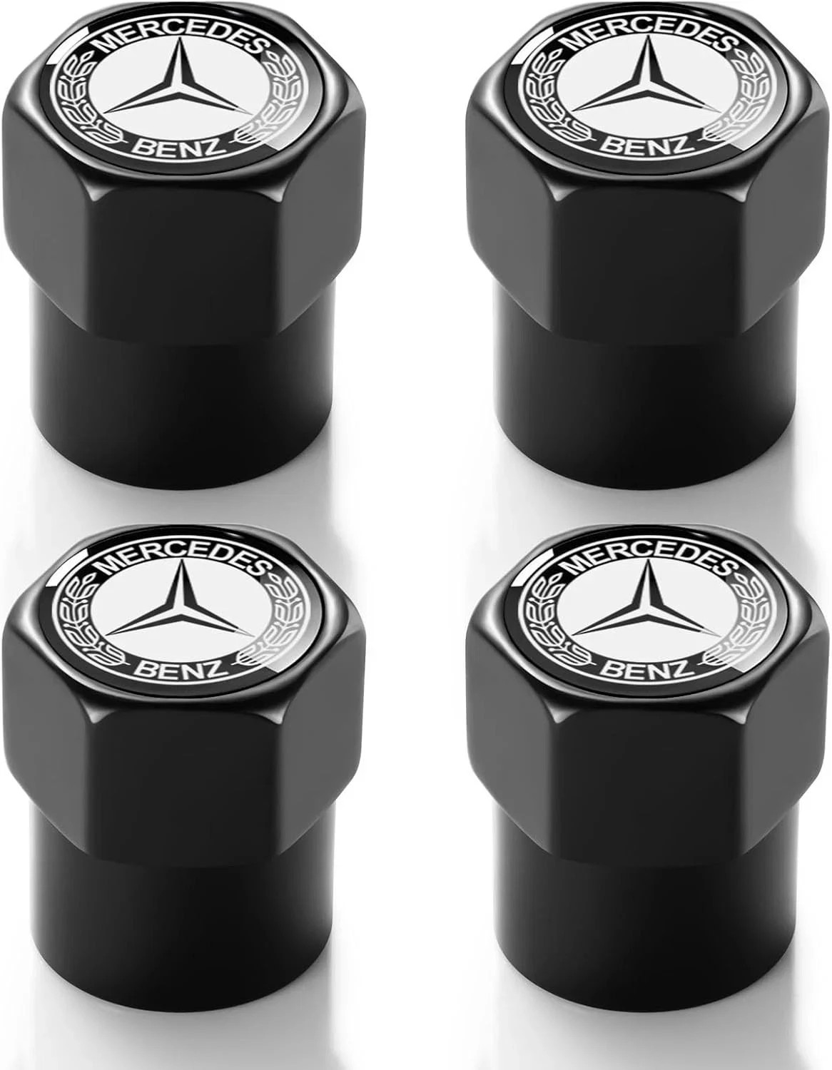 Tire Valve Stem Caps for Mercedes Benz AMG Metal Car Wheel Air Caps Auto Valve S
