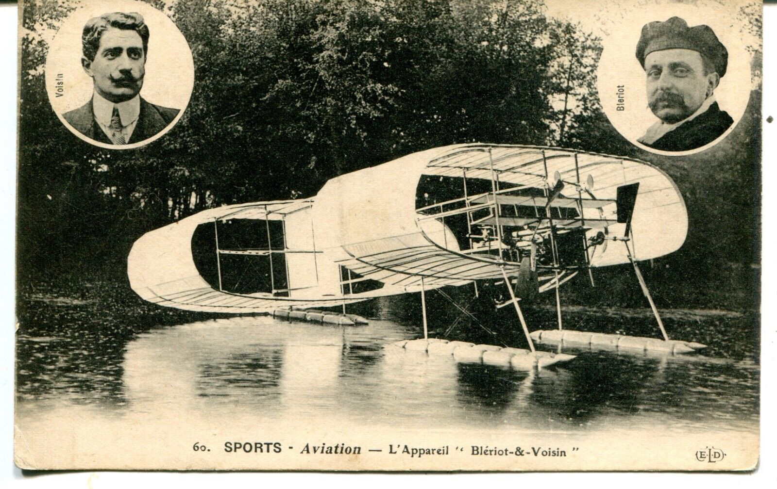 France Sports Aviation Hydro Plane L\'appereil Bleriot Voisin Portraits E. L. D.