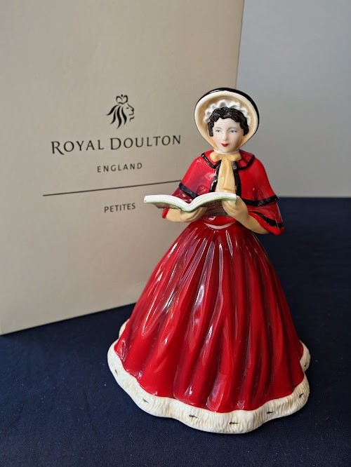 ROYAL DOULTON 7TH Day Christmas Lady in Red Velvet Dress