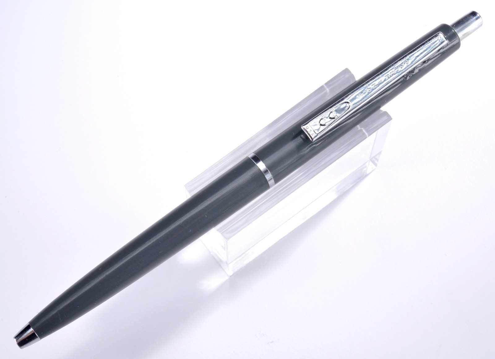 Vintage (c1966) Paper-Mate Ballpoint Dark Grey Pen - Mid-Century Modern #102