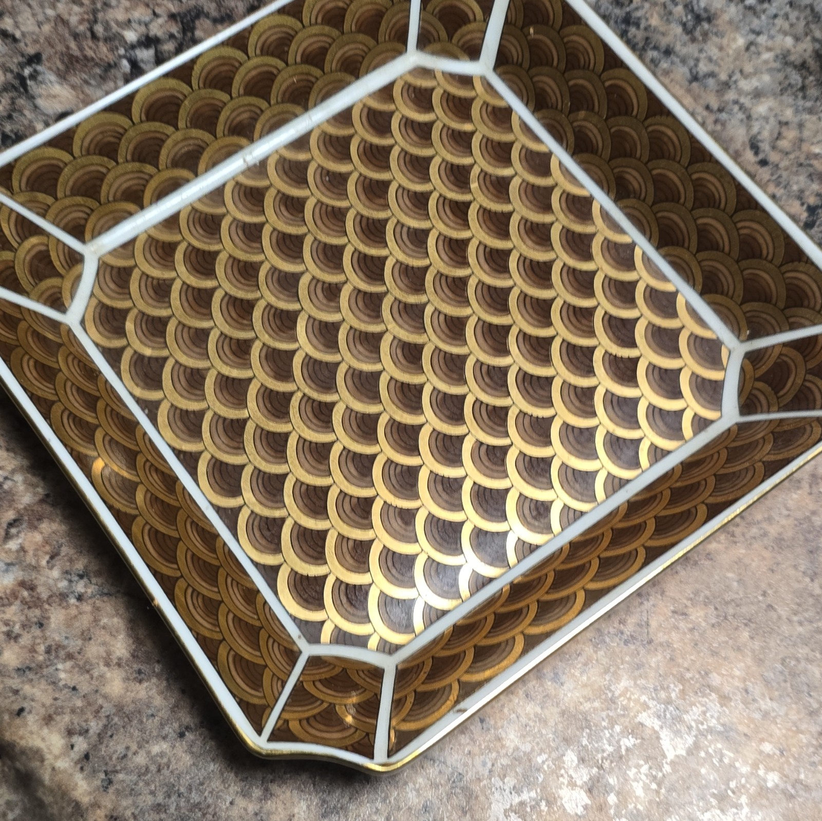 Vintage Otagiri Porcelain Japanese Plate Brown/ Gold