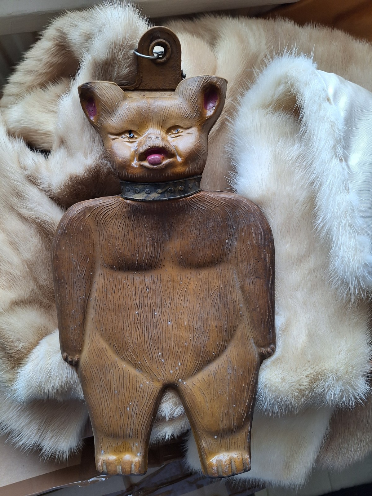 Antique 1920s Dunlop Animal Series Rubber Teddy Bear Hot Water Bottle Novelty