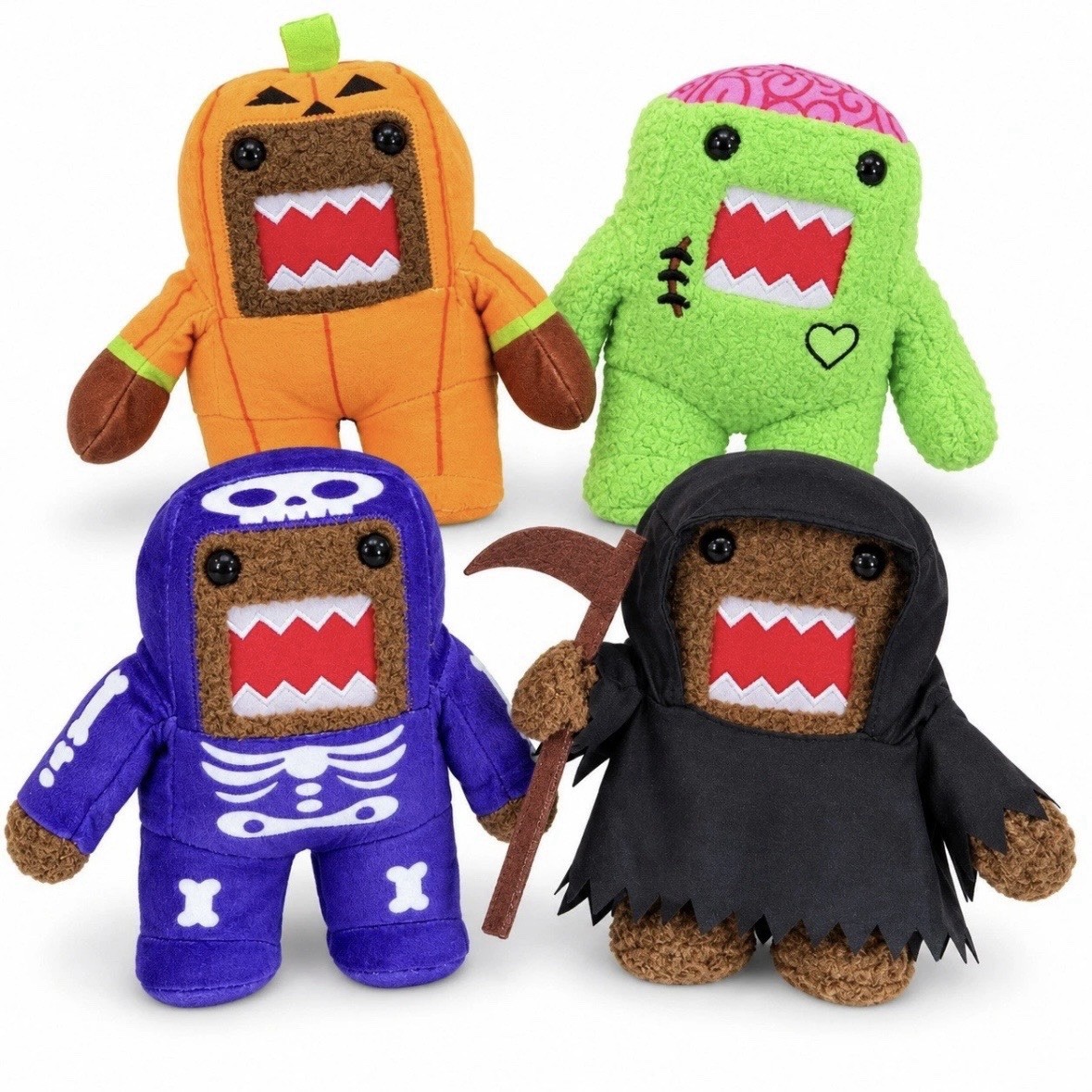 Domo Halloween Grim Reaper Frankenstein Skeleton Pumpkin 7\