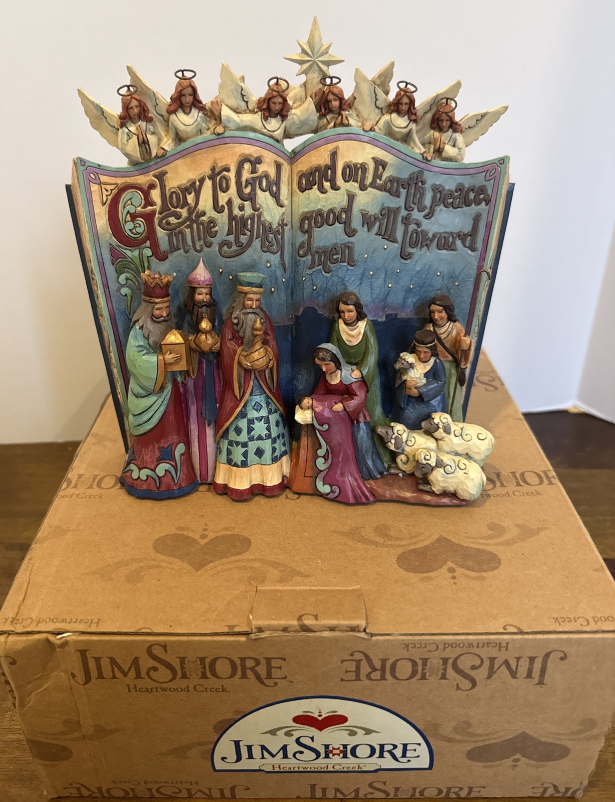 RARE Jim Shore Heartwood Creek 2014 THE NATIVITY STORY #4041099 Christmas
