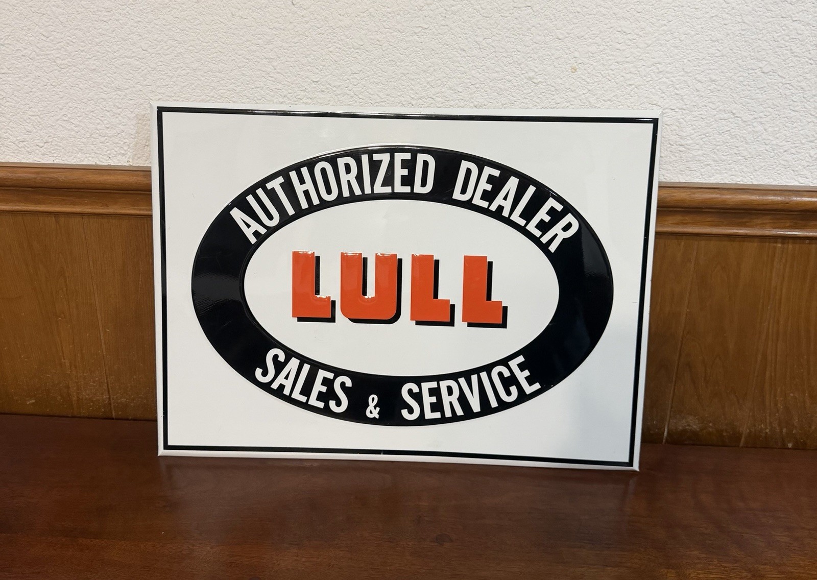 Vintage Lull Telehandler Forklift Embossed Sign