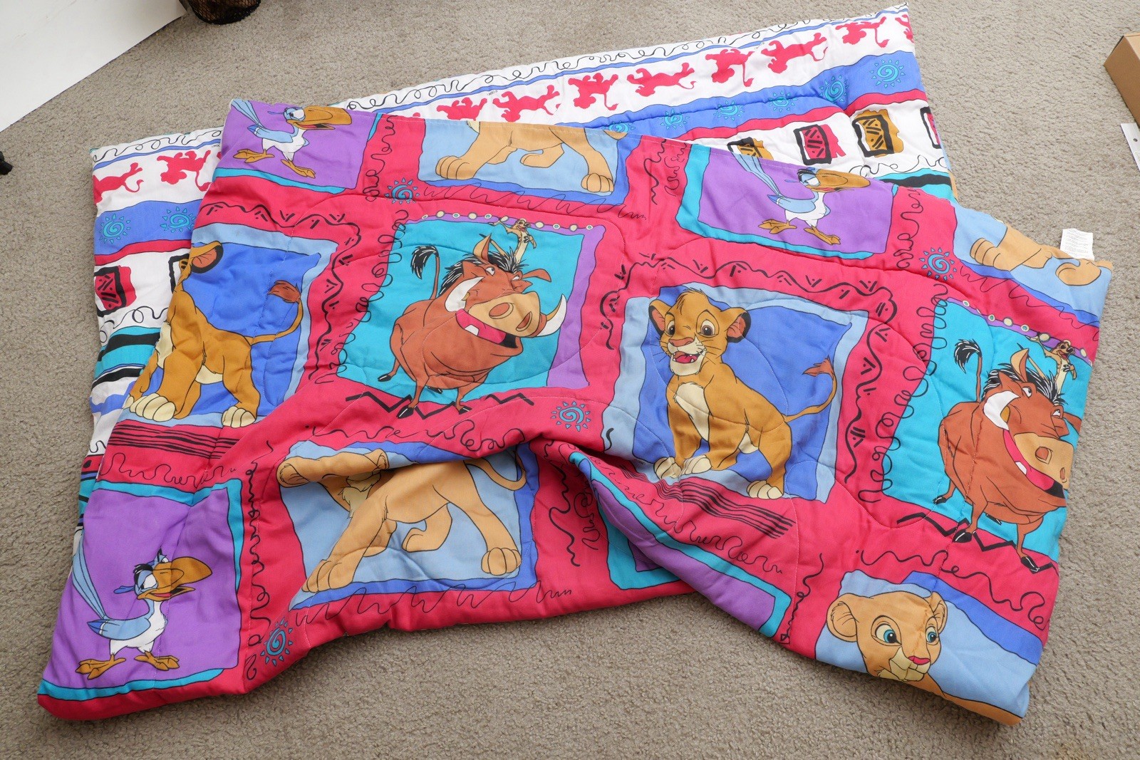 Disney The Lion King Twin Bedding Comforter Vintage & Rare Excellent Condition
