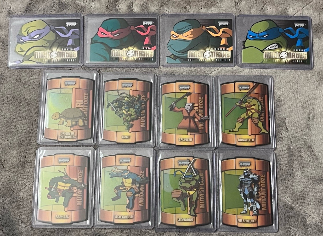 Fleer TMNT Teenage Mutant Ninja Turtles Mutant Ooze & Ninja Masks Complete Sets