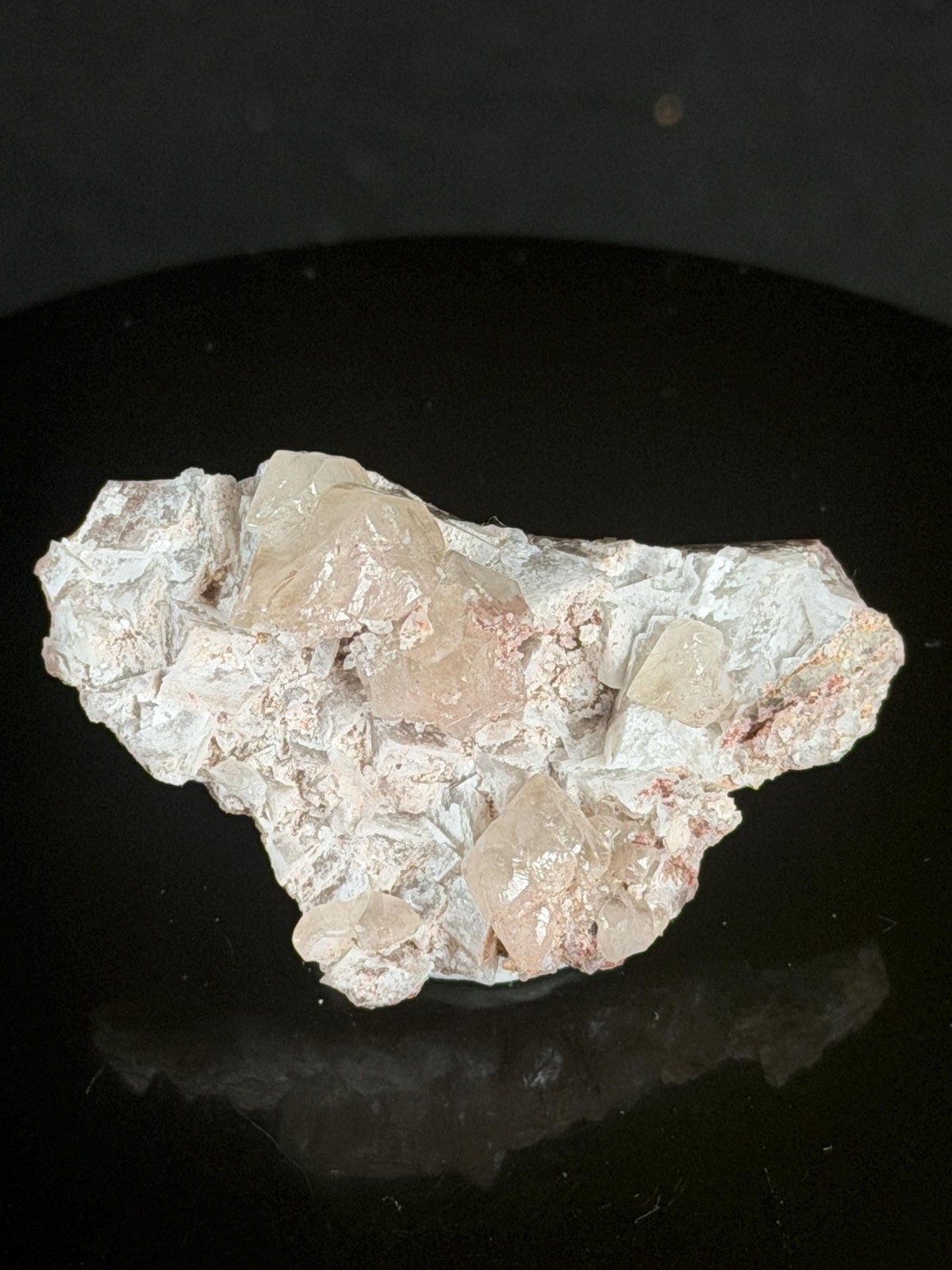 Cerussite on dolomite miniature mineral specimen from the Hull Mine, Arizona