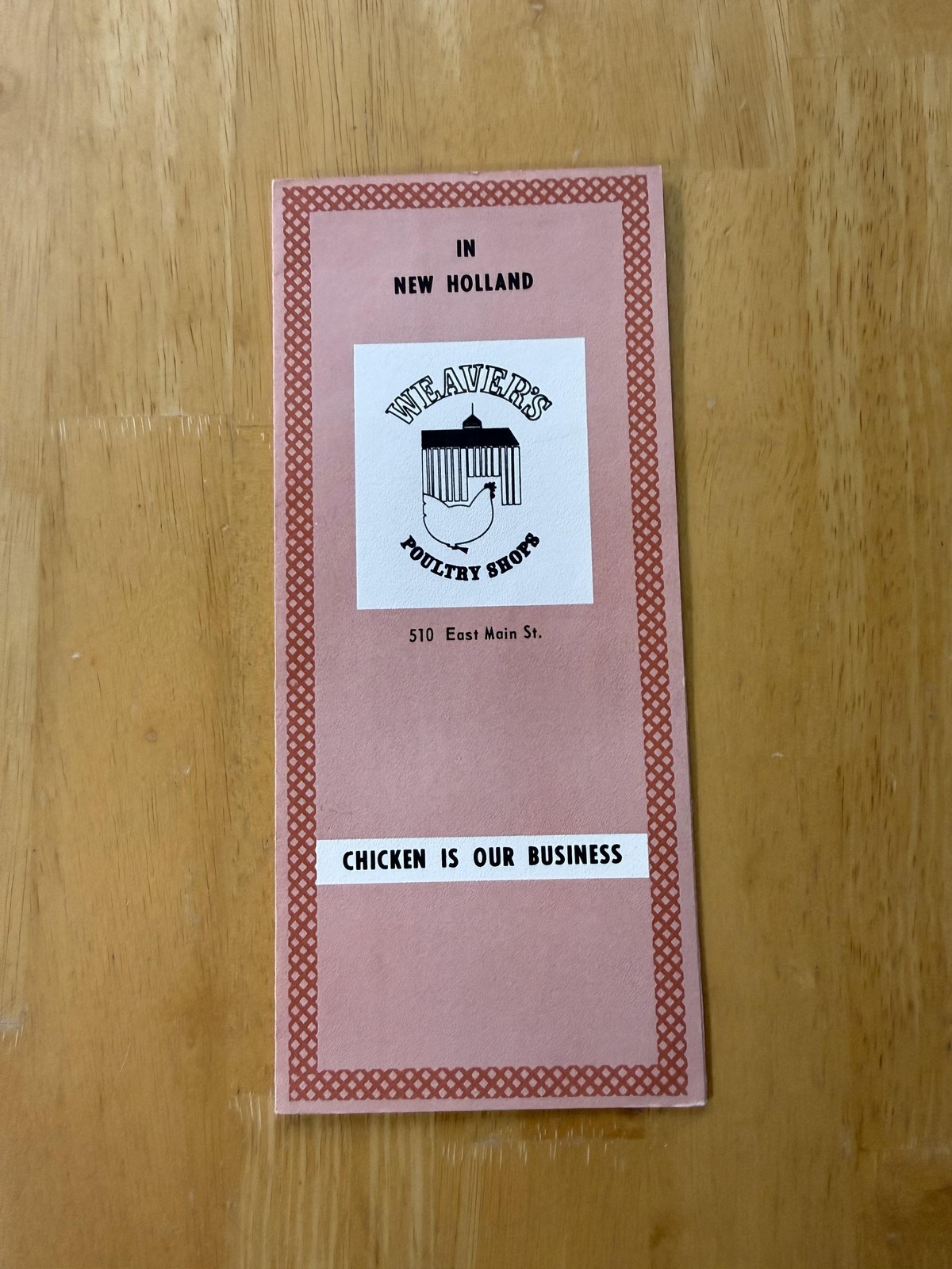 Vintage Weaver's Poultry Shops New Holland Poultry Brochure Pink Chicken USA
