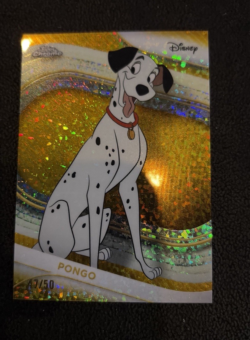 2025 Topps Chrome Disney Pongo #101 50/50 Gold Refractor /50