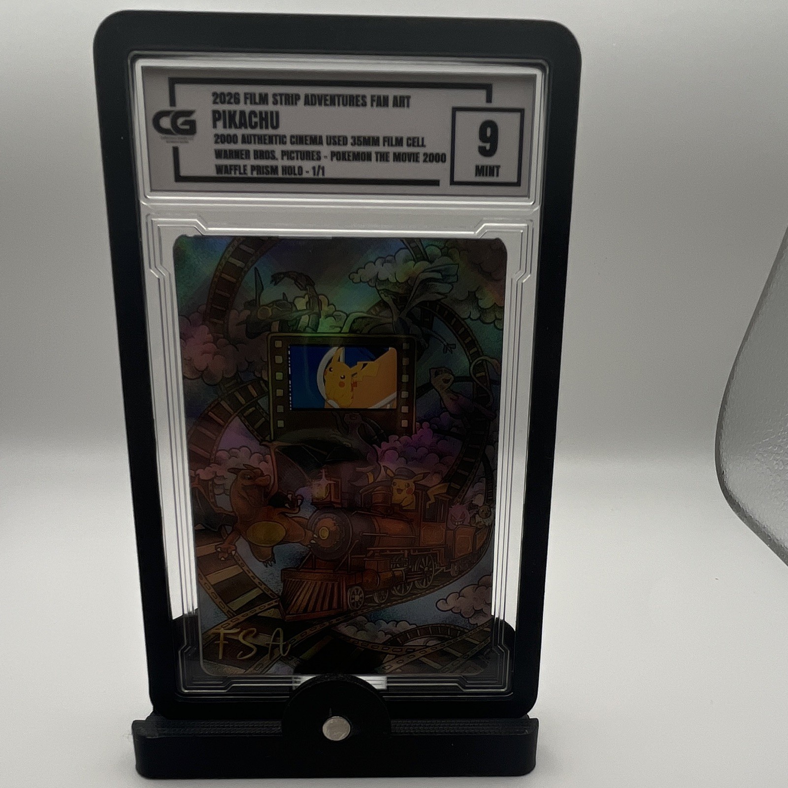 CG 9 FSA Pokémon 2026 Pikachu Waffle Prism Holo 1/1 - Grail cell in a high grade