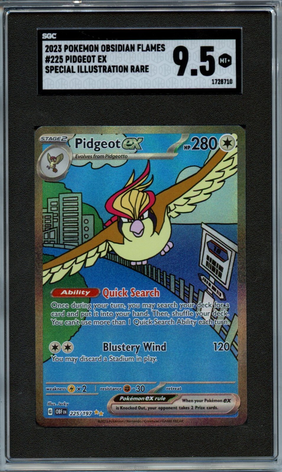 2023 Pokemon Pidgeot EX Special Illustration Rare SGC 9.5